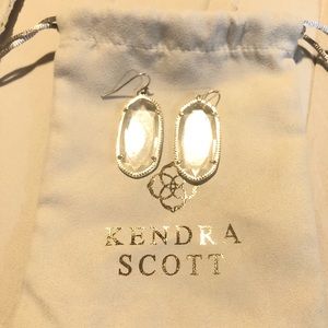 Earrings gold frame/ glass